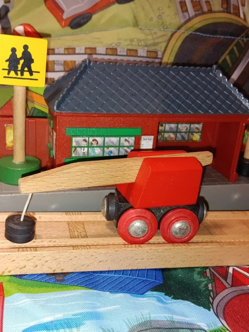 Brio Wooden Railway Train Track Magnetic Crane